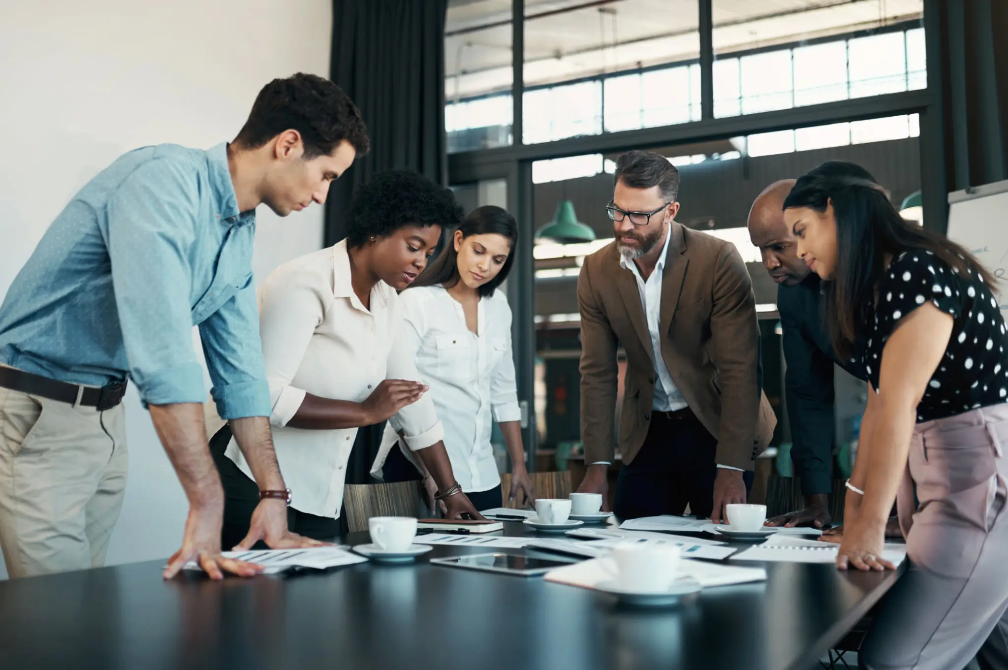 Group meeting in modern office